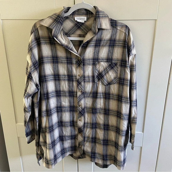 Lovers and Friends Gela oversized plaid flannel top - Picture 4 of 7